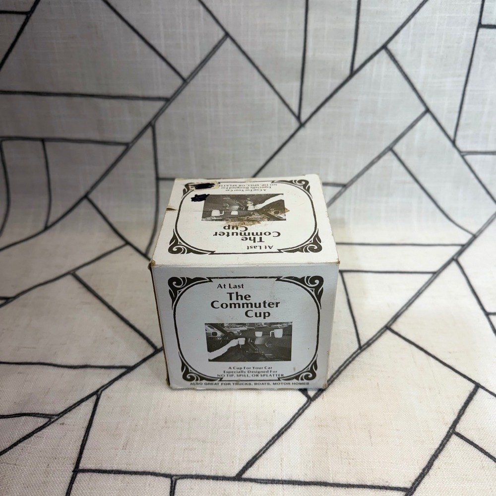 The Commuter Cup Vintage Travel Coffee Mug Brown Plastic Car Truck‎ Boat Set
